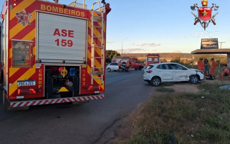 Acidente na DF-230 deixa dois feridos em Planaltina